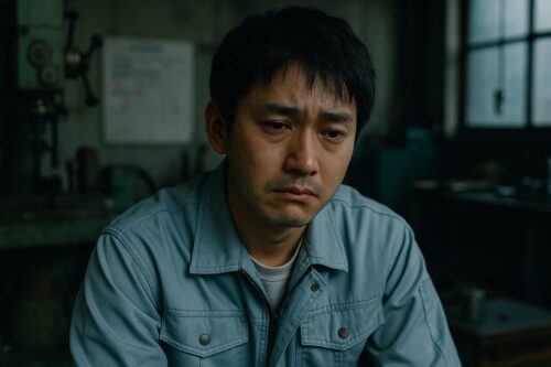 心が壊れそうな男性
