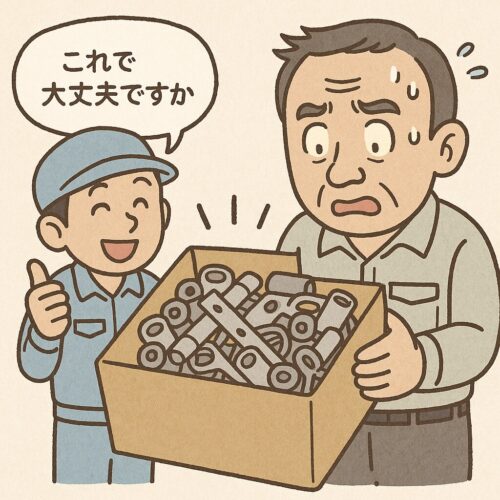 部下の仕事の出来に絶句している。