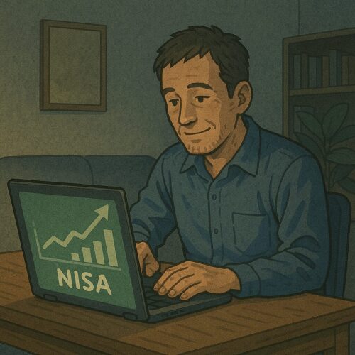 NISAに挑戦する男性。