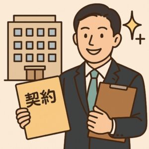 不動産業界の人。イラスト