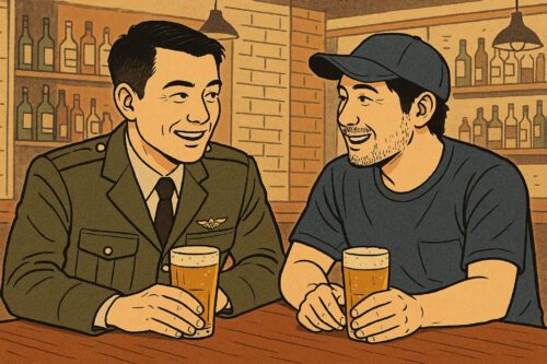 士官の後輩との会話