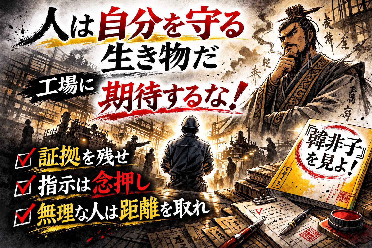 工場の立ち回り。韓非子に聞く